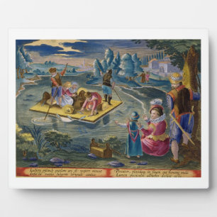 Fishing on a Lake at Night, plate 101 from 'Venati Plaque