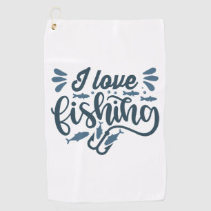 Fishing on fishing boat as fisherman golf towel