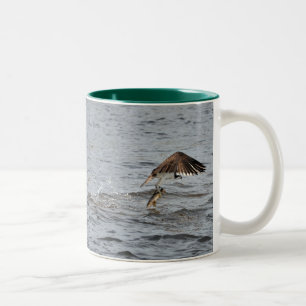 Fishing Osprey & Walleye Wildlife Photo Mug