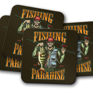 Fishing Paradise Bass Coaster   Bass Coaster Set