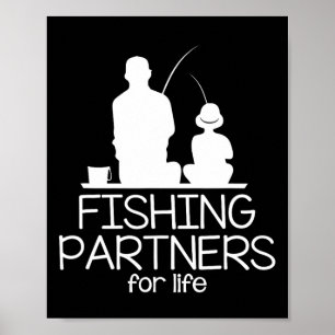 Fishing Partners For Life Father And Son Matching Poster
