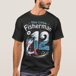 fishing party 12 year old Birthday Fisherman 12th T-Shirt