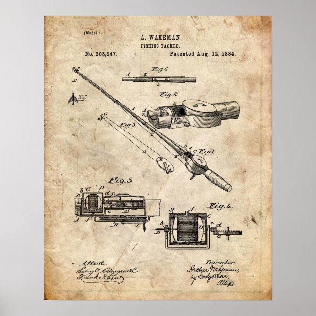 Fishing Patent Poster (Front)
