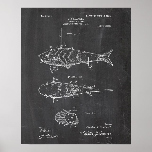 Fishing Patent Poster (Front)
