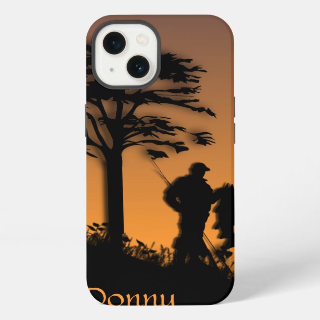 Fishing Personalised iPhone Case (Back)