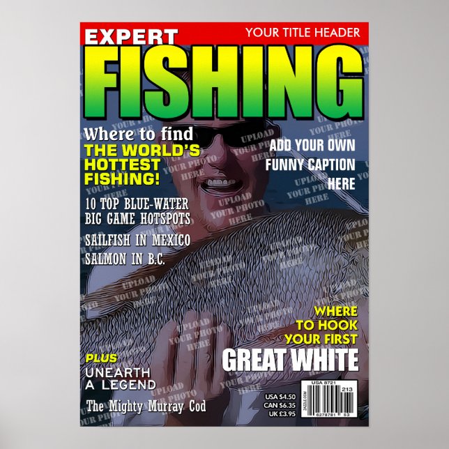 Fishing Personalised Magazine Cover Poster (Front)