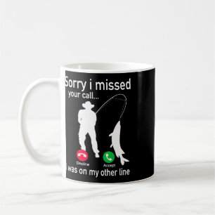 Fishing Phone Call With Fishing Line - Funny Fish Coffee Mug