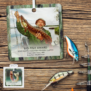 Fishing Photo Fish Award Keepsake Metal Tree Decoration