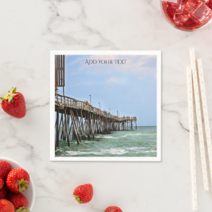 Fishing Pier by Shirley Taylor Napkin