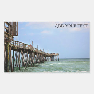 Fishing Pier by Shirley Taylor Rectangular Sticker