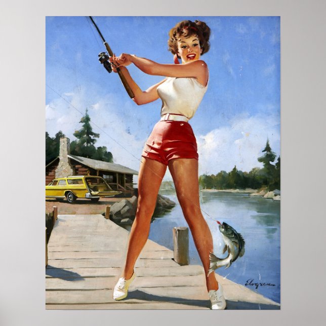 Fishing Pin Up Poster (Front)