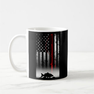Fishing Pole American Flag For Patriotic Fisherman Coffee Mug