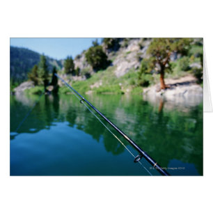 Fishing pole and lake