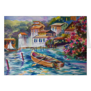 Fishing Port below Portafino IT ~ Watercolor
