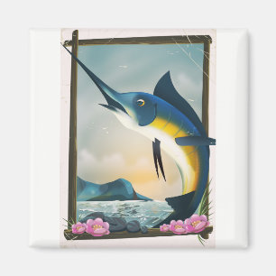 Fishing poster magnet