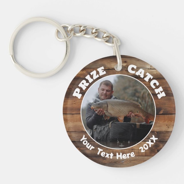 Fishing Prize Catch Photo Commemorative Key Ring (Front)
