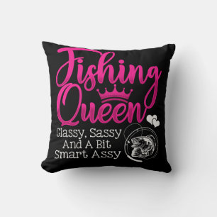 FIshing Queen CLassy Sassy A Bit Smart Assy Fish Cushion