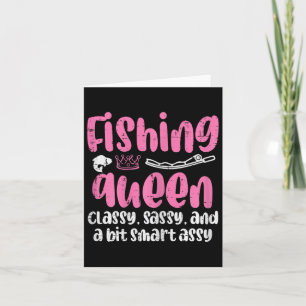 Fishing Queen Cly Sy Smart Fun Angler Fisherman Wo Card
