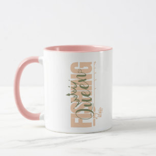Fishing queen rose n military mug