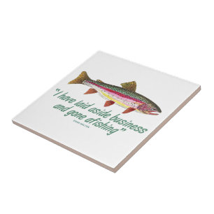 Fishing Quote Ceramic Tile
