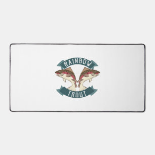 fishing rainbow trout desk mat