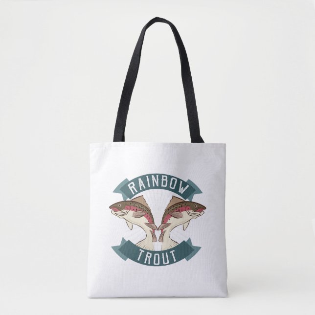 fishing rainbow trout tote bag (Front)