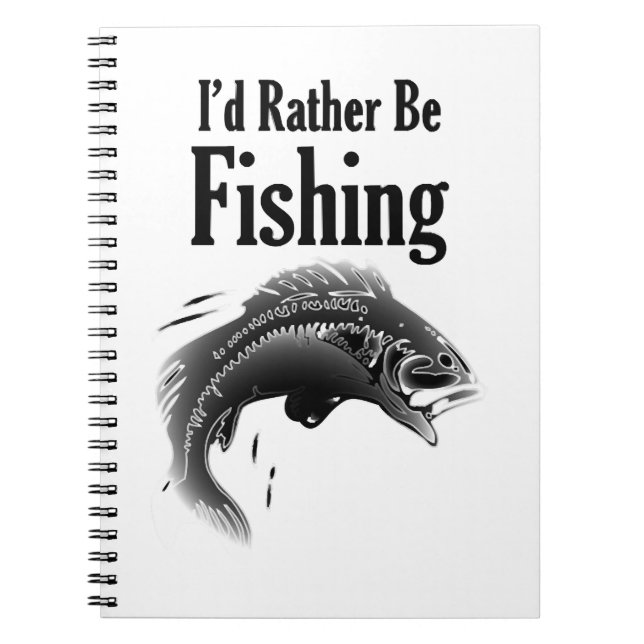 fishing rather be fish notebook (Front)