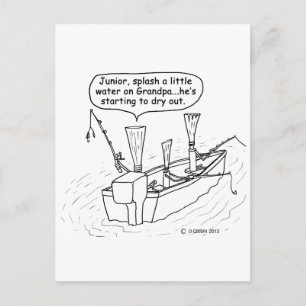 Fishing Reeds Postcard