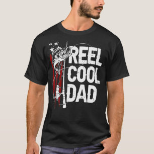 Fishing Reel Cool Dad Daddy Fisherman Usa Flag Fat T-Shirt