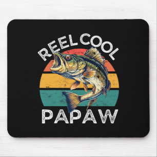 Fishing Reel Cool Papaw Fathers Day Funny B Dad Mouse Pad