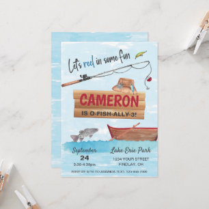 Fishing Reel in some fun, Any Age Birthday Party Invitation