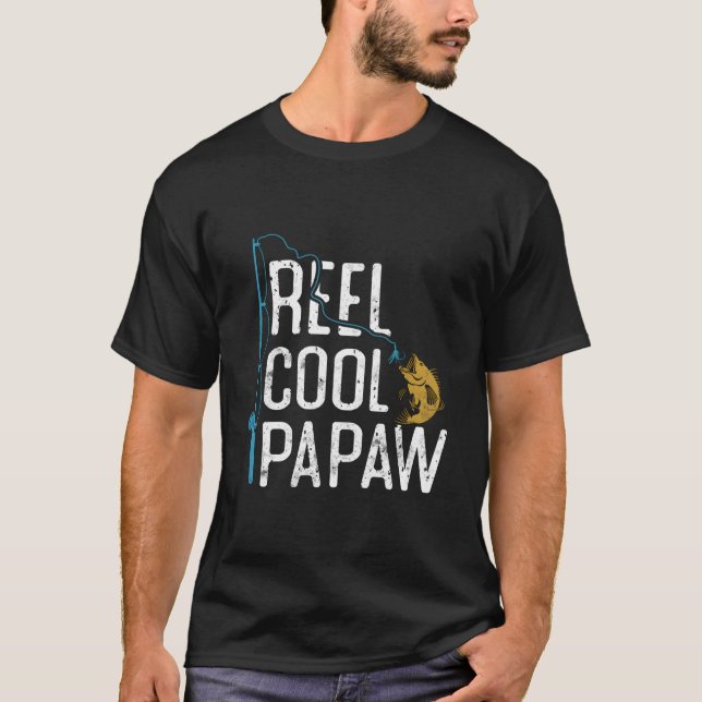 Fishing Reel Papaw Fatherâ€™S Day Fisher Papaw T-Shirt (Front)