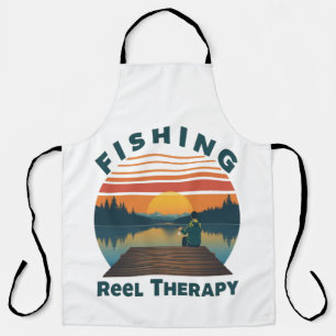 Fishing Reel Therapy Dad Apron