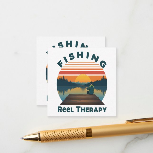 Fishing Reel Therapy Dad Enclosure Card (Front/Back In Situ)