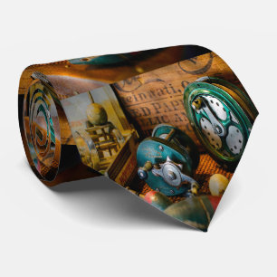Fishing Reels Lures Scene Necktie For Dad