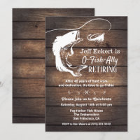 Fishing Retirement Invitation
