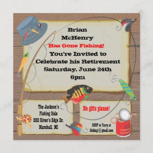 Fishing Retirement Party Invitation