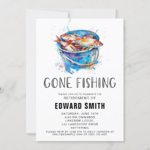 Fishing Retirement Party Invitation