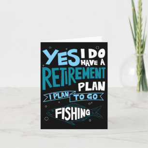 Fishing Retirement Plan Shirt Retired Gifts Grandp Card
