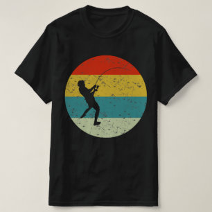 fishing retro vintage silhouette 70s T-Shirt