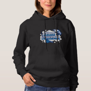 Fishing Rod And Fish Quote Lucky Fisherman Hoodie