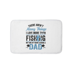 Fishing Rod Fisher Fish Fisherman Fishing Dad Bath Mat