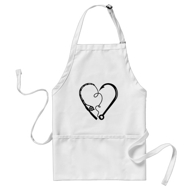FISHING ROD HEART HOOK STANDARD APRON (Front)