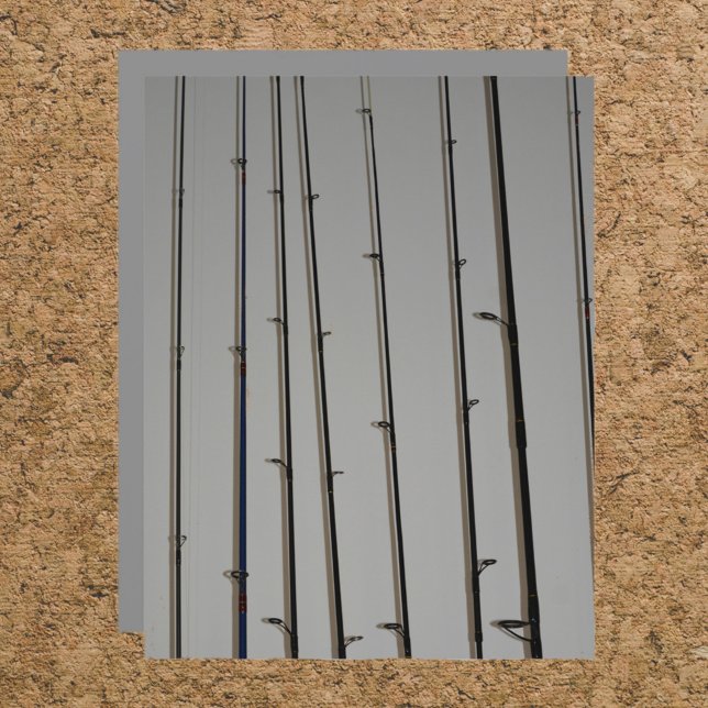 Fishing Rods aligned on Grey Scrapbook Paper (Creator Uploaded)