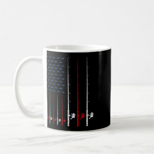 Fishing Rods American Flag Coffee Mug