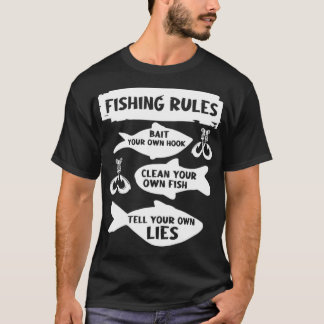 Fishing Rules, Funny Fishing fishermen T-Shirt
