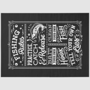 Fishing Rules Tissue Paper