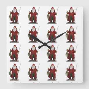 "FISHING SANTA" CHRISTMAS CLOCK