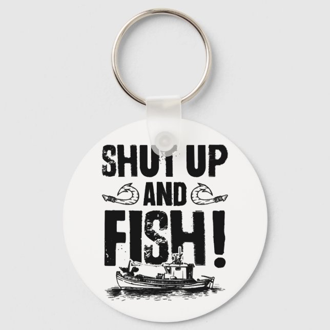 Fishing saying fishing key ring (Front)