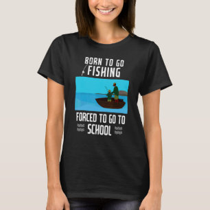 Fishing Saying Young Fisherman Born To Go Fishing T-Shirt